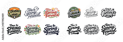 Time to spring forward: creative typography designs for daylight saving time