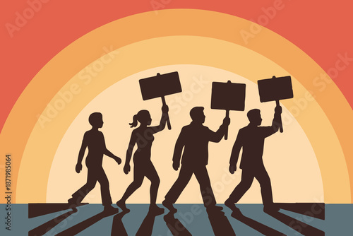 People Protesting for Social Change and Justice