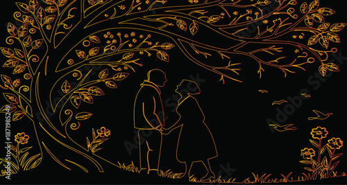 abstract floral background with floral elements