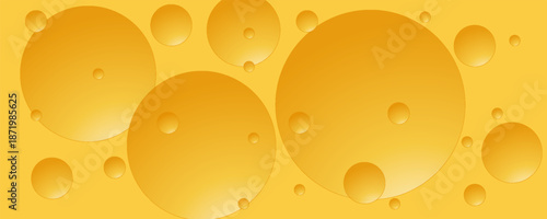 Swiss cheese pattern. Edam or maasdam slice porous yellow square background,