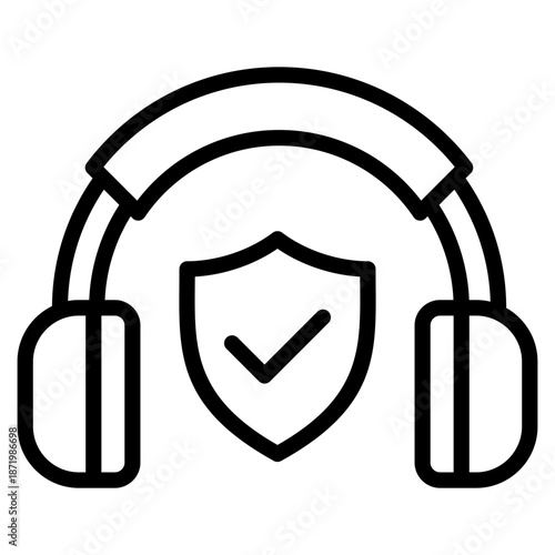 Ear Protection  Icon Element For Design