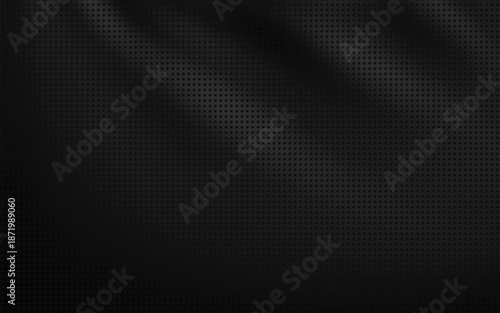 Black fabric texture with subtle dot pattern. Ideal for backgrounds, digital art, or graphic design projects needing a sophisticated dark tone.