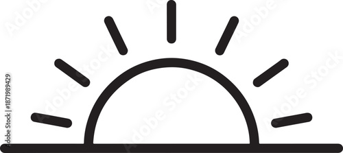 Minimalist sunrise vector illustration Vector