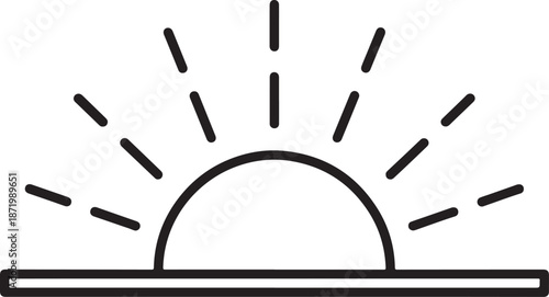 Minimalist sunrise vector illustration Vector