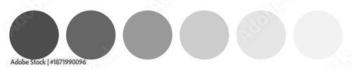 Monochrome gradient circles transitioning from dark to light