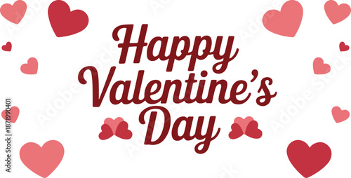 Happy Valentine's Day typography design