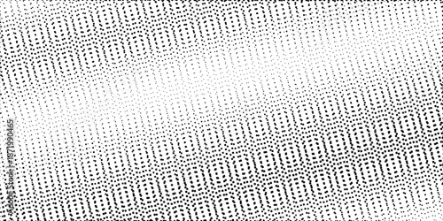Dotted halftone gradient seamless border with vector screentone raster effect, black fading polka dot background, repeating dot gradation pattern, and monochrome comic pop art overlay