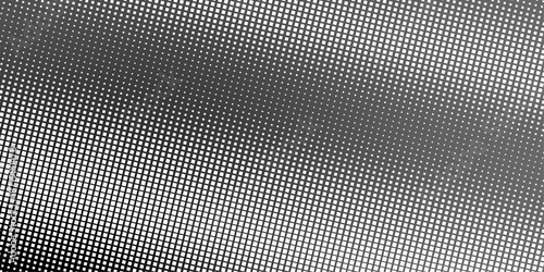 Black halftone dotted gradient background with grain texture grid, gradient wave structure, comic noise overlay, and subtle distorted abstract geometric punk surface for poster texture