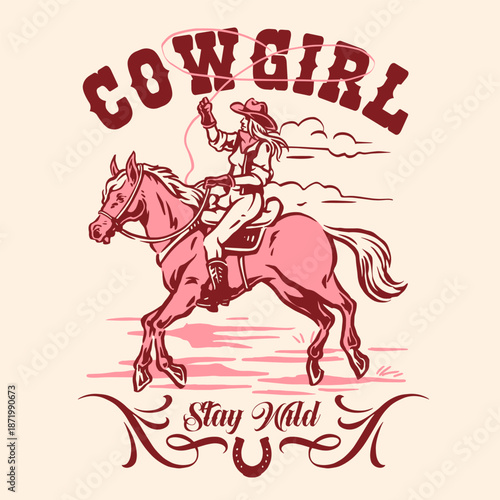 Cowgirl on horse