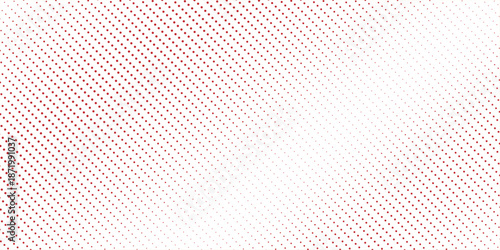 Red halftone dots texture with grain overlay, gradient pixel noise effect, comic vector dotted wave banner, abstract subtle geometric distortion poster, grungy halftone gradation background