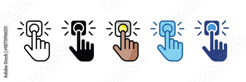 Emergency Stop Button  Icon Set Multiple Style Collection