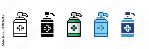 Hand Sanitizer  Icon Set Multiple Style Collection