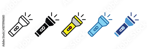 Flashlight  Icon Set Multiple Style Collection