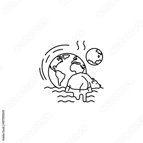 Earthquake Icon – Seismic Activity and Natural Disaster Symbol