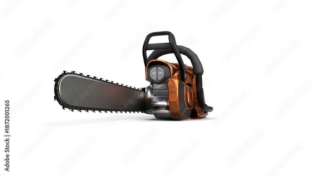 Fototapeta premium chainsaw on white background