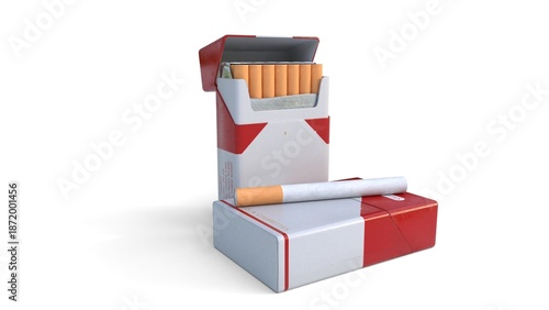 cigarette on cigarette box