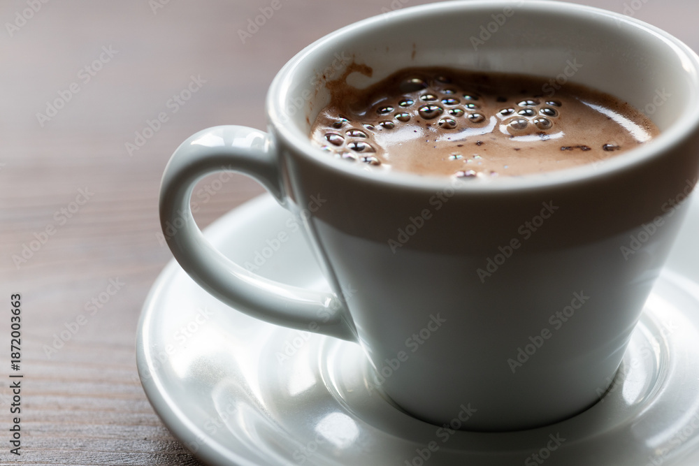 Obraz premium Hot Chocolate Mocha in White Cup