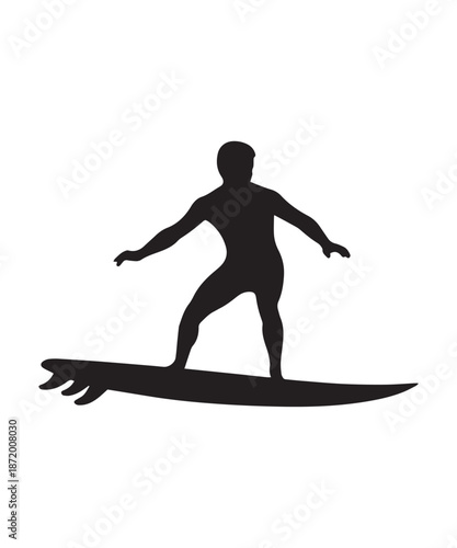 Silhouette of a surfer riding a wave on a surfboard, capturing the thrill of watersports.