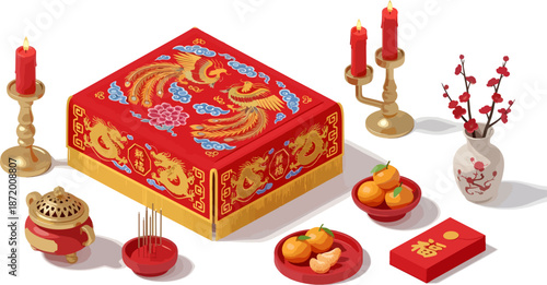 Chinese New Year decorative altar