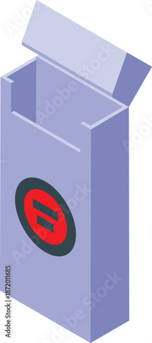 Open cigarette pack showcasing a warning sign, highlighting the dangers of smoking and promoting health awareness