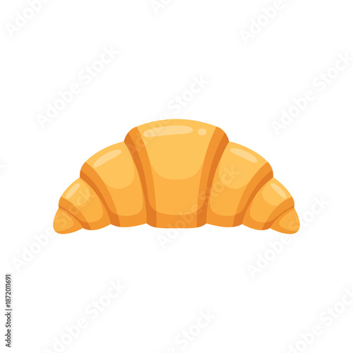 Croissant vector illustration isolated on transparent background 