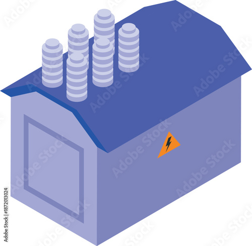 Power transformer station distributing electricity, ensuring a stable energy supply for residential and industrial needs