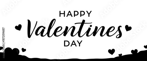 Happy Valentines Day: A romantic proclamation of Happy Valentines Day in elegant script, adorned with delicate heart motifs, embodies the essence of love and affection.