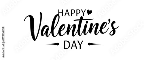 Happy Valentine's Day Greeting Card: A lovely typography design featuring Happy Valentine's Day in an elegant font, ideal for sharing love, wishes, and romance. 