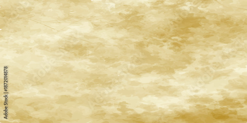 Aged vintage parchment with a stained brown grunge paper texture creates a blank antique background for an ancient retro design page