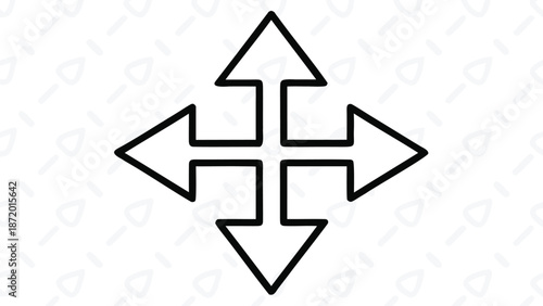 Set of 4 directional arrows vector