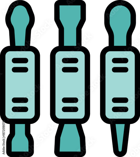 Interchangeable screwdriver bits offering versatility for various tasks, perfect for professionals and diy enthusiasts