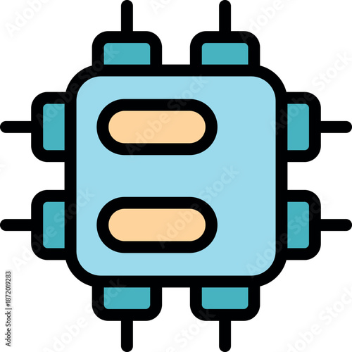 Microchip facilitating data processing, representing innovation in computer technology