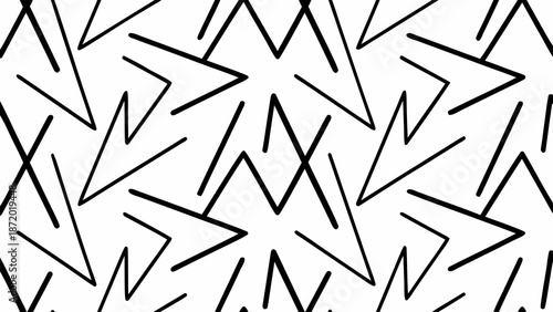 Geometric pattern with sharp black lines on white background