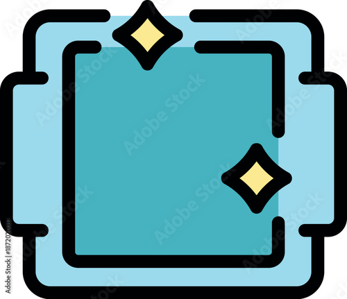 Clean surface gleaming with sparkles, representing hygiene, purity, and meticulous cleaning