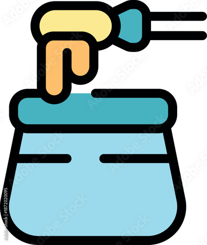 Hair removal cream is being squeezed from a tube into a reusable bag, ready for travel or storage