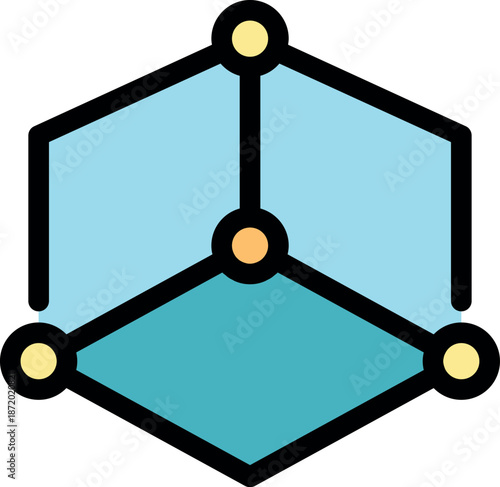 Blockchain technology creating a secure and transparent network by connecting nodes, ensuring data integrity and facilitating decentralized transactions