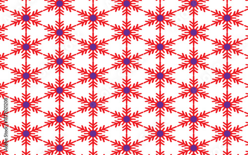 Christmas floral snowflake seamless pattern vector design