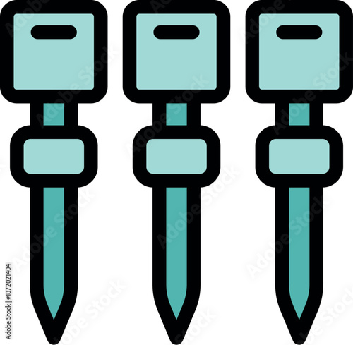Soil testing probes measuring acidity and moisture content for optimal plant growth and agricultural analysis