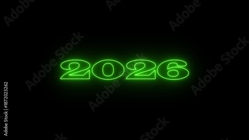 Neon sign with the text 2026