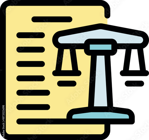 Scales of justice balancing over a legal document, symbolizing the concept of fairness and equality within the judicial system