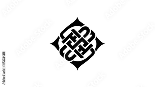 Intricate Celtic Knot Design with Geometric Symmetry.
