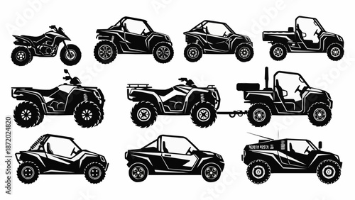 Collection of Off Road Vehicles and ATVs.