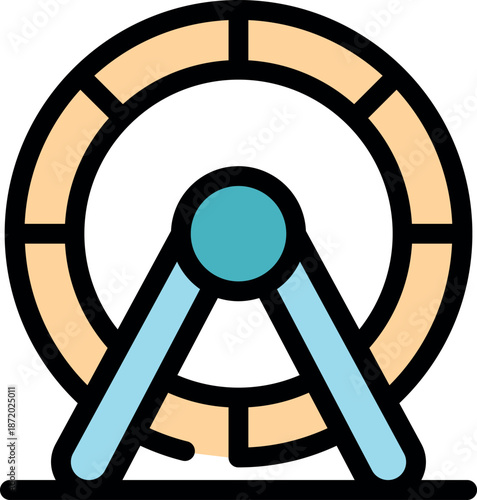 Hamster wheel promoting activity and well being for small pets, offering a stimulating environment