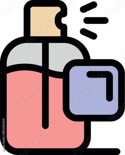 Perfume bottle spraying fragrance, creating a fresh and inviting atmosphere