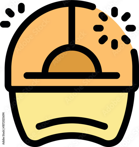 Baseball cap gleaming with star like sparkles, representing cleanliness, freshness, and a fashionable accessory