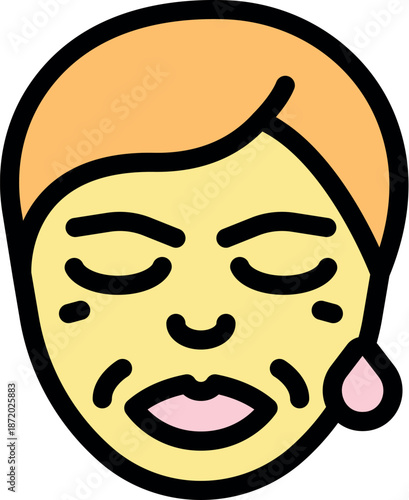 Woman enjoying a moment of relaxation while having a facial cosmetic treatment with moisturizing mask