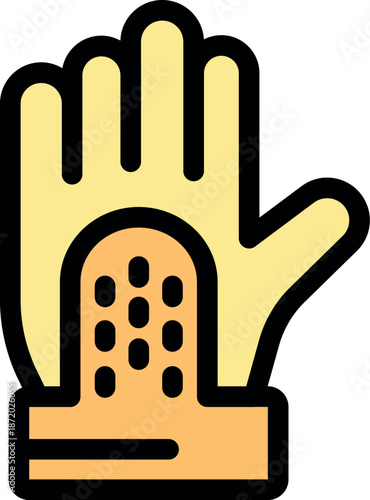 Close up of a protective glove featuring a textured palm area for enhanced grip and overall hand safety in various work environments