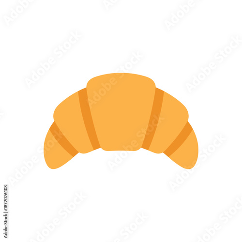 French croissant vector illustration on transparent background 