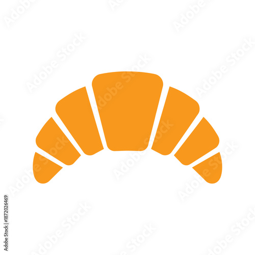 French croissant vector illustration on transparent background 
