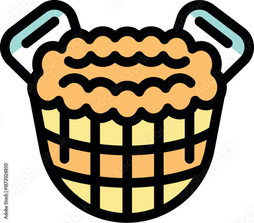 Golden honeycomb dripping with honey into a wicker basket, fresh from the beehive, ready for harvesting